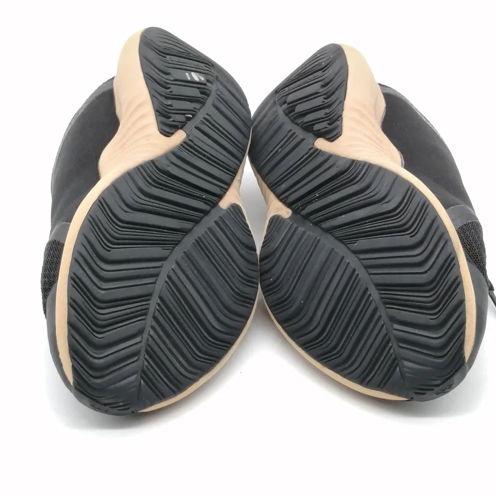 Adidas Shoes Girls Black Tan 4 Athletic Sneakers Walking Running Comfort